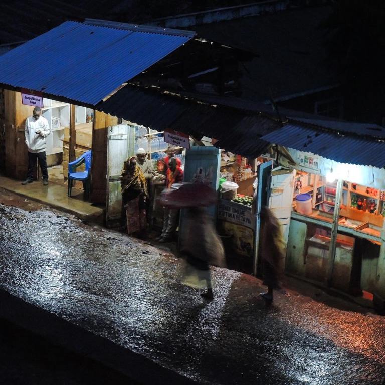 rainy night Tanzania hills